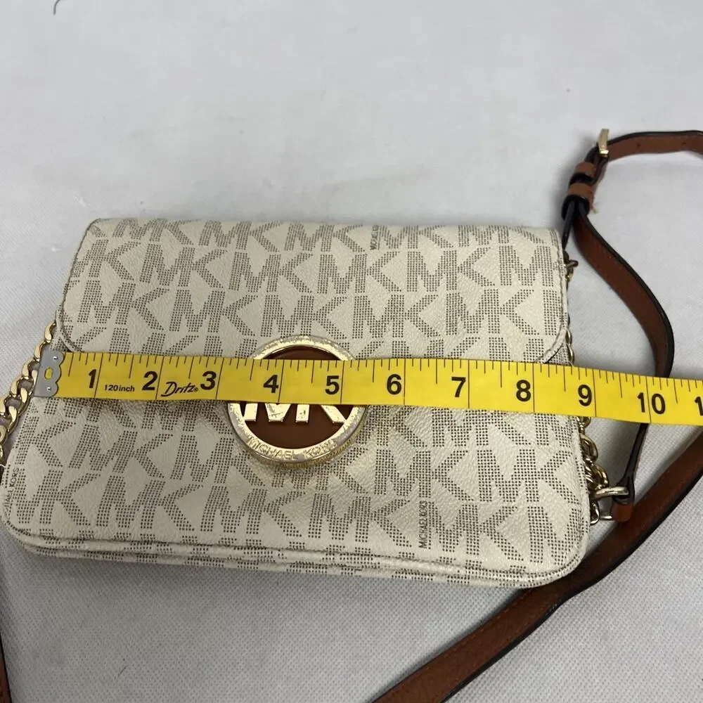 Michael Kors Fulton Cream Logo Crossbody Bag